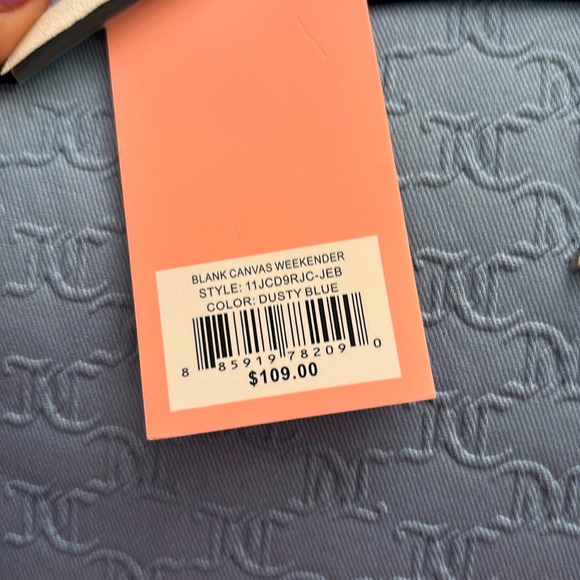 💎RARE💎Juicy Couture Duffle Bag NWT – Blue Monogram & Rhinestone Logo - Picture 10 of 10